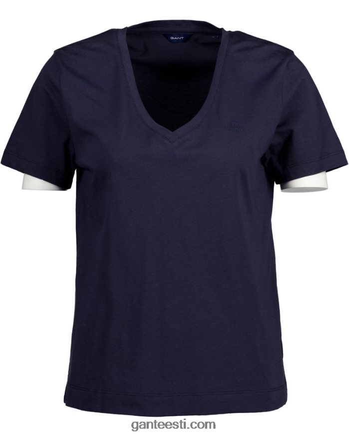 GANT naised õhtusinine originaal V-kaelusega T-särk NBR64N620