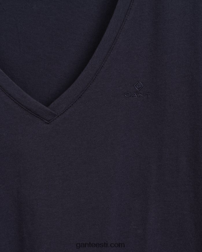 GANT naised õhtusinine originaal V-kaelusega T-särk NBR64N620