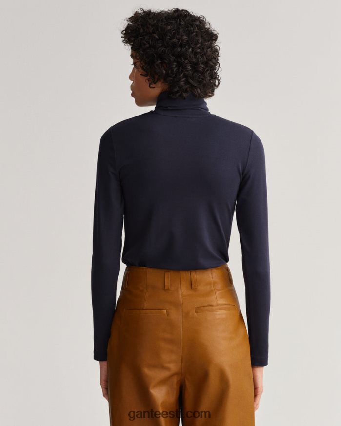 GANT naised õhtusinine trikoo pikkade varrukatega kaelusega kampsun NBR64N637