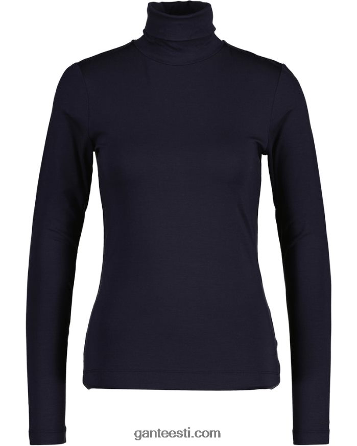 GANT naised õhtusinine trikoo pikkade varrukatega kaelusega kampsun NBR64N637