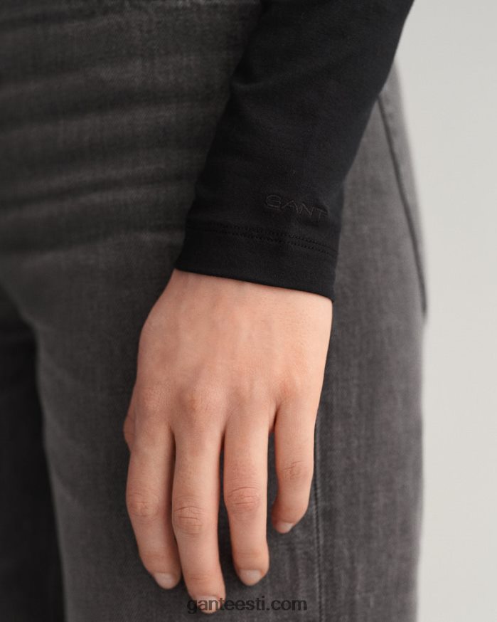 GANT naised must trikoo pikkade varrukatega kaelusega kampsun NBR64N627