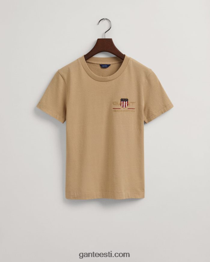 GANT naised sarapuu beež arhiivikilbi t-särk NBR64N608