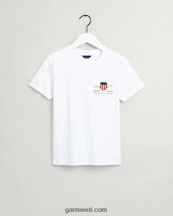 GANT naised valge arhiivikilbi t-särk NBR64N618