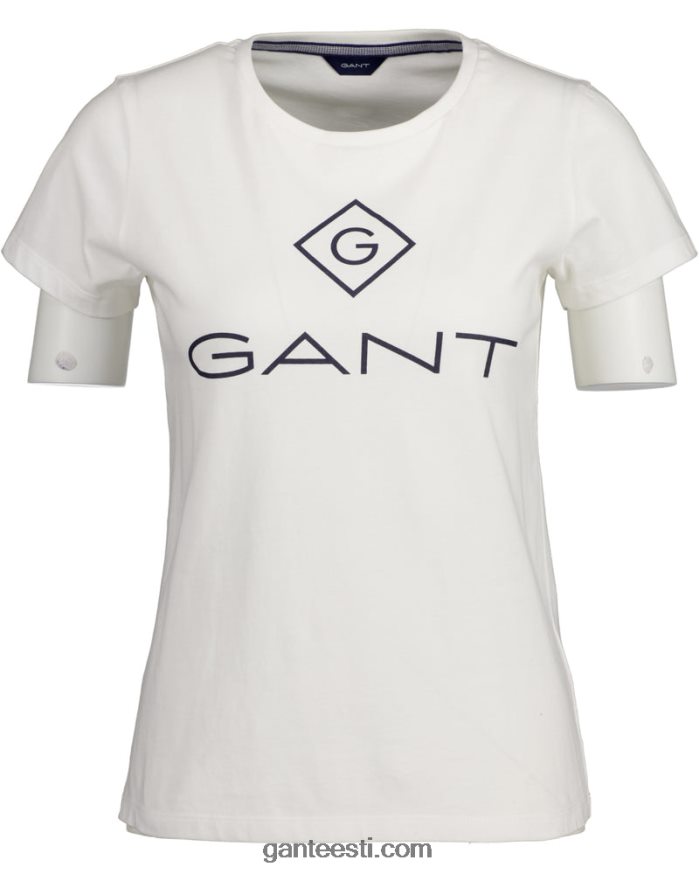 GANT naised valge logoga t-särk NBR64N639