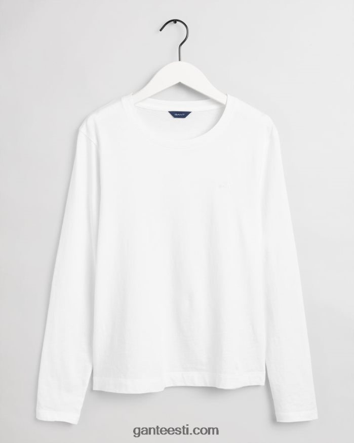 GANT naised valge originaal pikkade varrukatega T-särk NBR64N636
