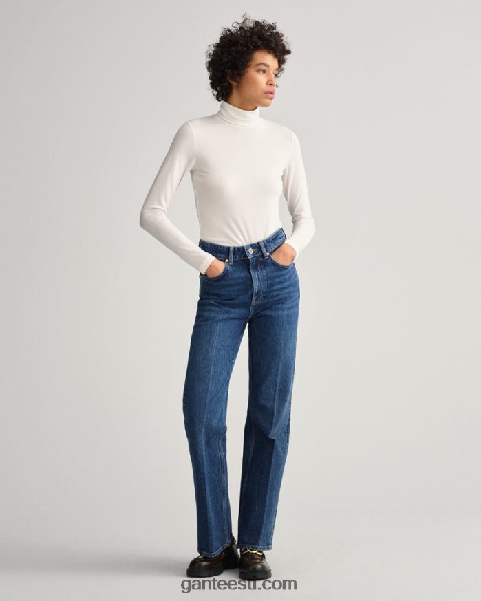 GANT naised valkjas trikoo pikkade varrukatega kaelusega kampsun NBR64N625