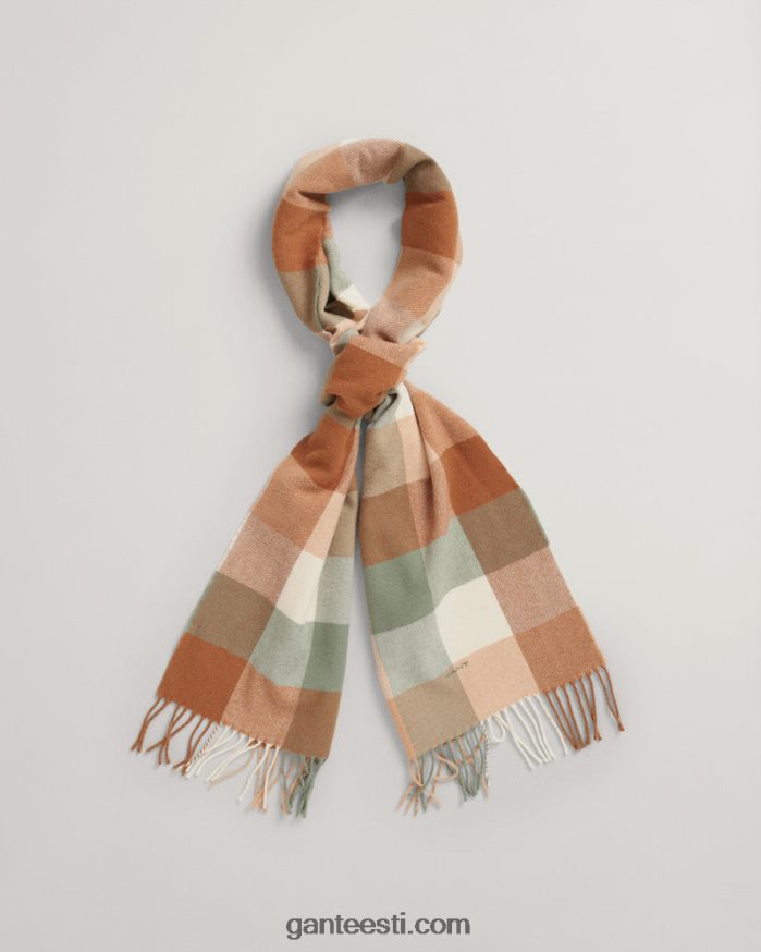 GANT naised eukalüpti roheline mitme kontrolliga sall NBR64N786