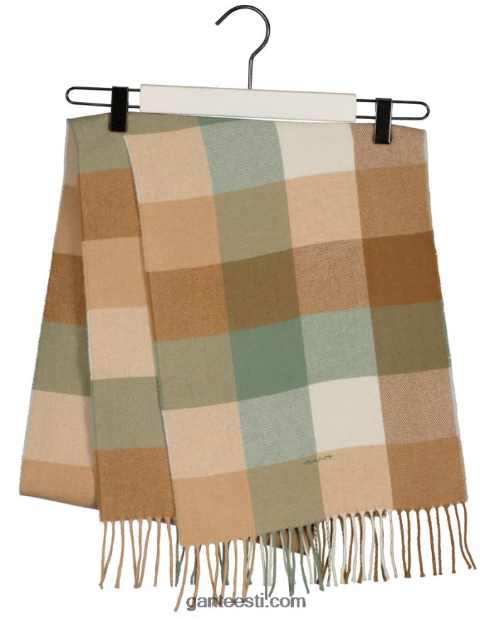 GANT naised eukalüpti roheline mitme kontrolliga sall NBR64N786