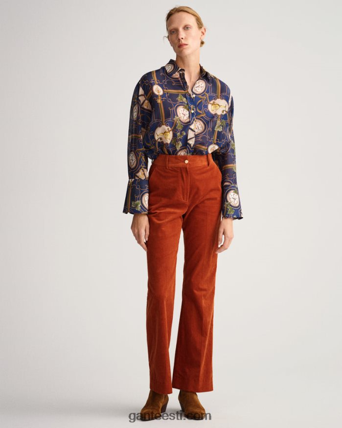 GANT naised õhtusinine lõdvestunud istuvusega ameerika luksuslik puuvillane siidisärk NBR64N586