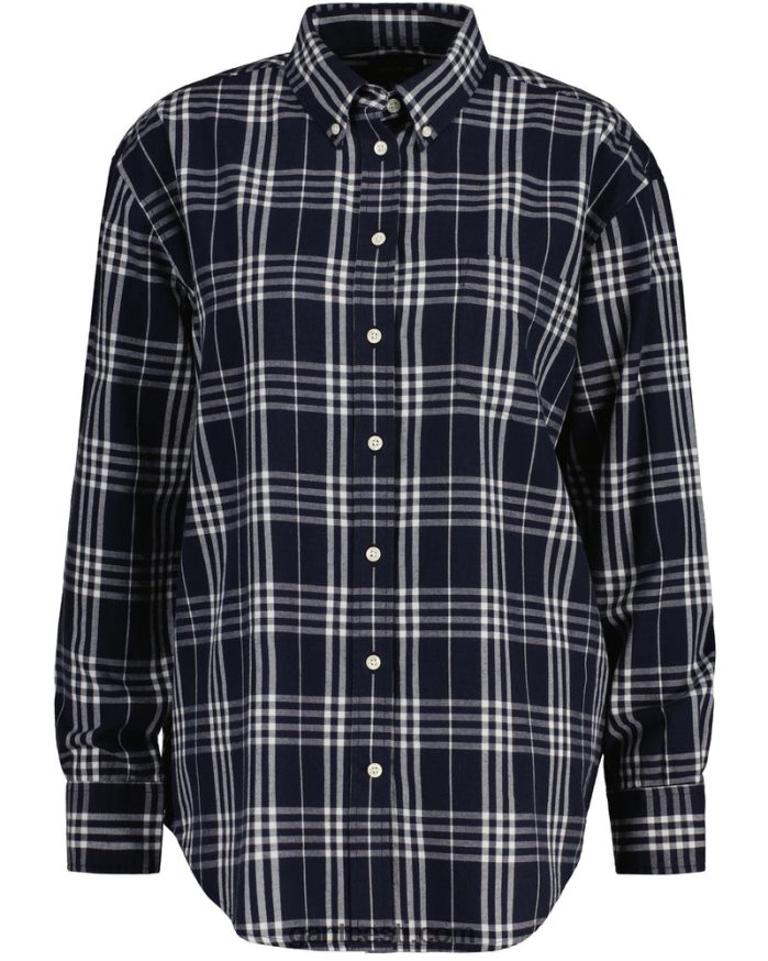 GANT naised õhtusinine lõdvestunud istuvusega flanellsärk NBR64N581