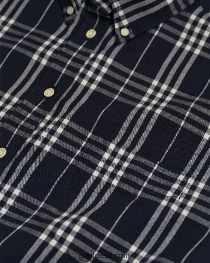 GANT naised õhtusinine lõdvestunud istuvusega flanellsärk NBR64N581