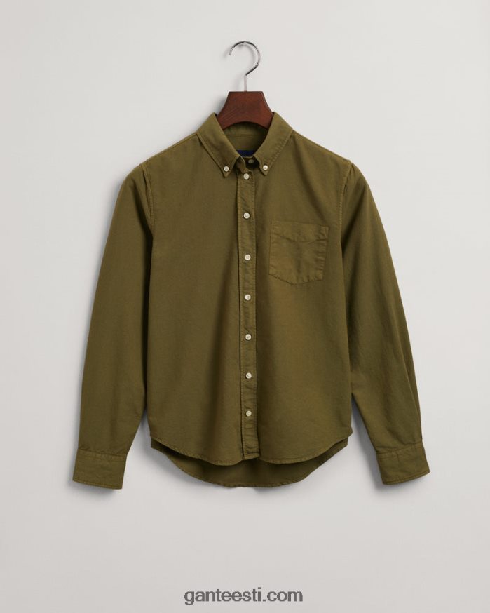 GANT naised jahimees roheline tavalise istumisega rõivavärviga oxfordi särk NBR64N595