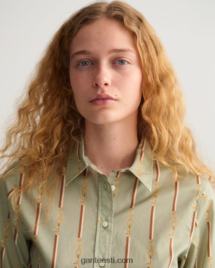 GANT naised portselanroheline tavalise sobivusega ameerika luksuslik puuvillane voile särk NBR64N583