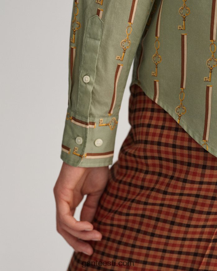 GANT naised portselanroheline tavalise sobivusega ameerika luksuslik puuvillane voile särk NBR64N583