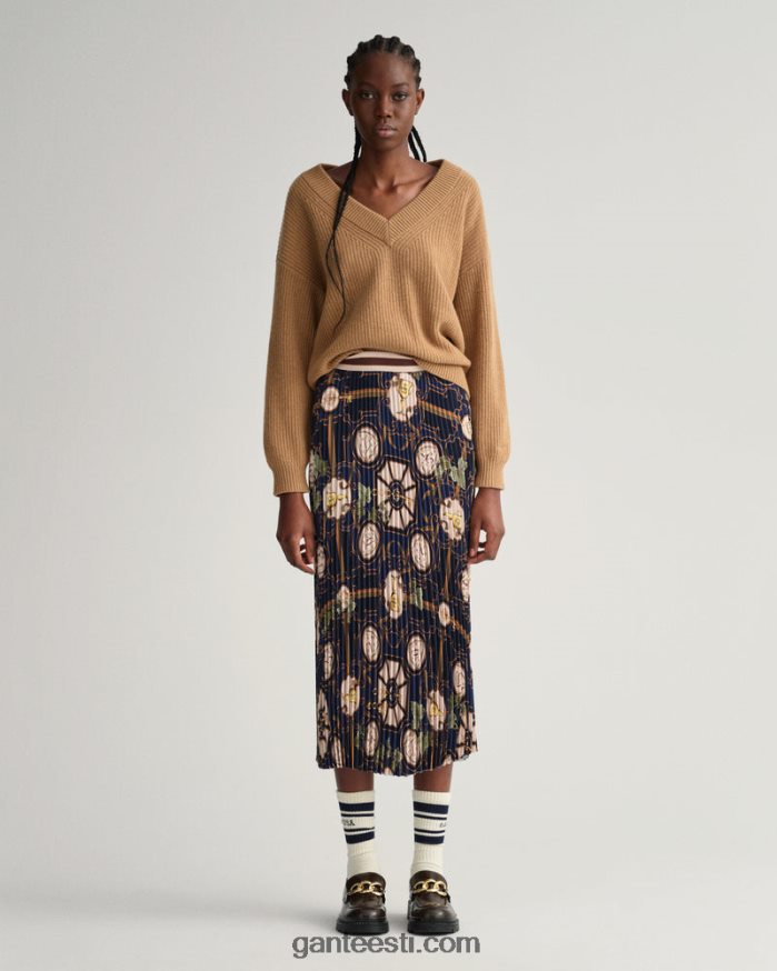 GANT naised õhtusinine ameerika luksuslik plisseeritud seelik NBR64N649