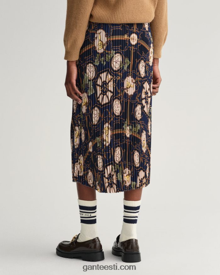 GANT naised õhtusinine ameerika luksuslik plisseeritud seelik NBR64N649