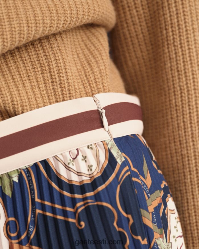 GANT naised õhtusinine ameerika luksuslik plisseeritud seelik NBR64N649