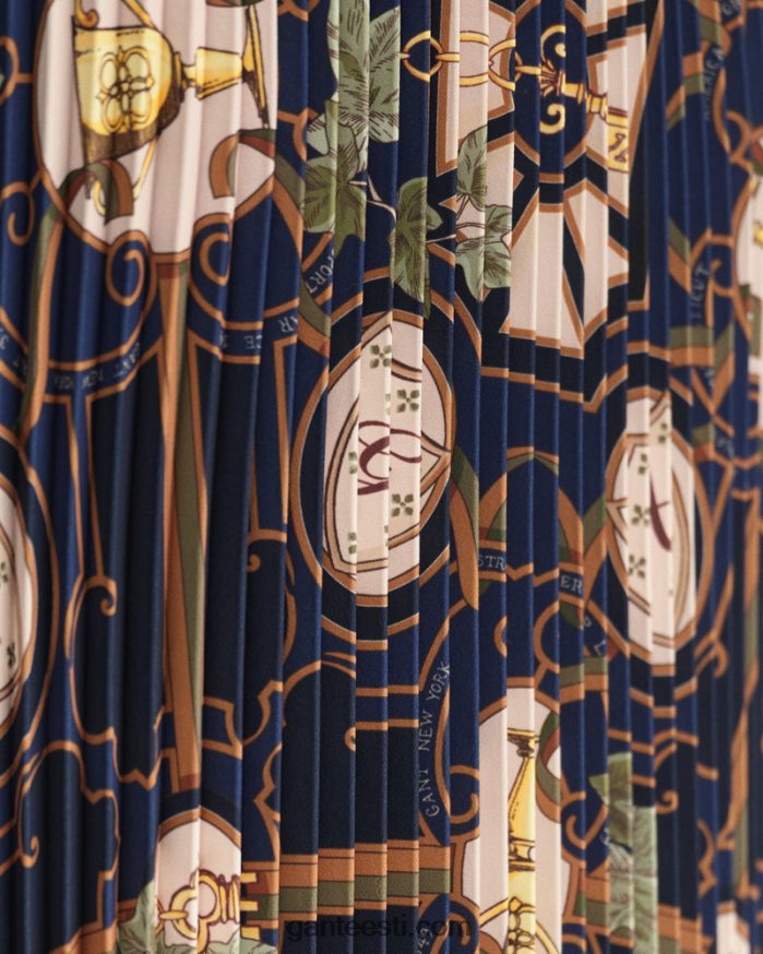 GANT naised õhtusinine ameerika luksuslik plisseeritud seelik NBR64N649