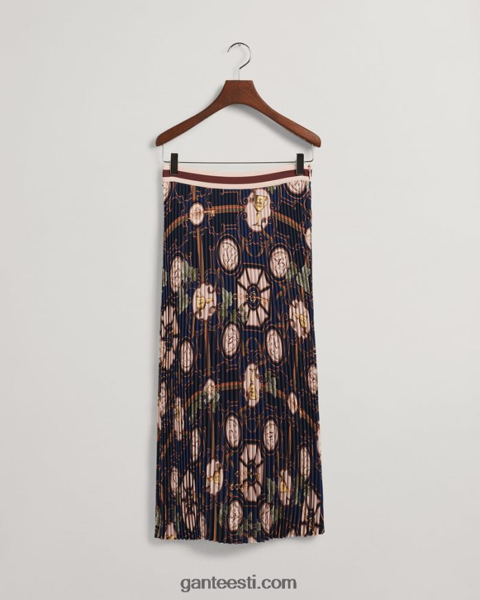 GANT naised õhtusinine ameerika luksuslik plisseeritud seelik NBR64N649