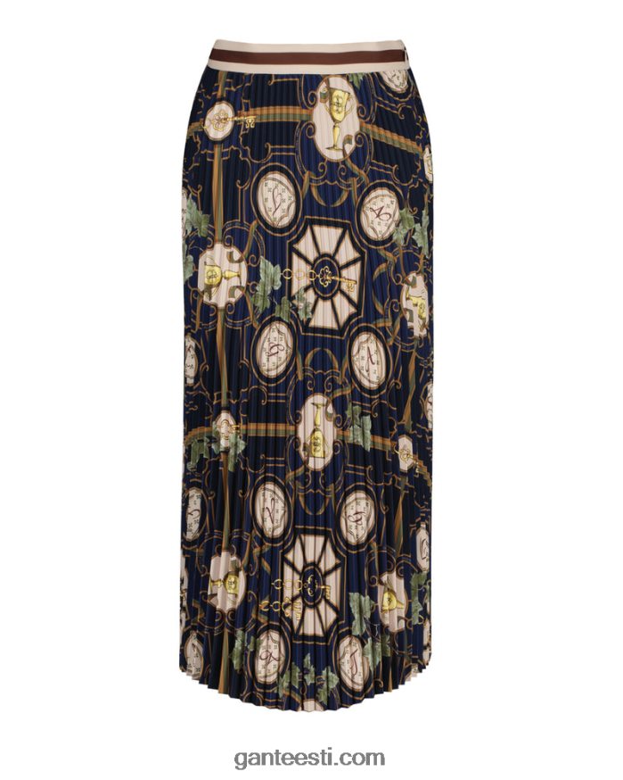 GANT naised õhtusinine ameerika luksuslik plisseeritud seelik NBR64N649