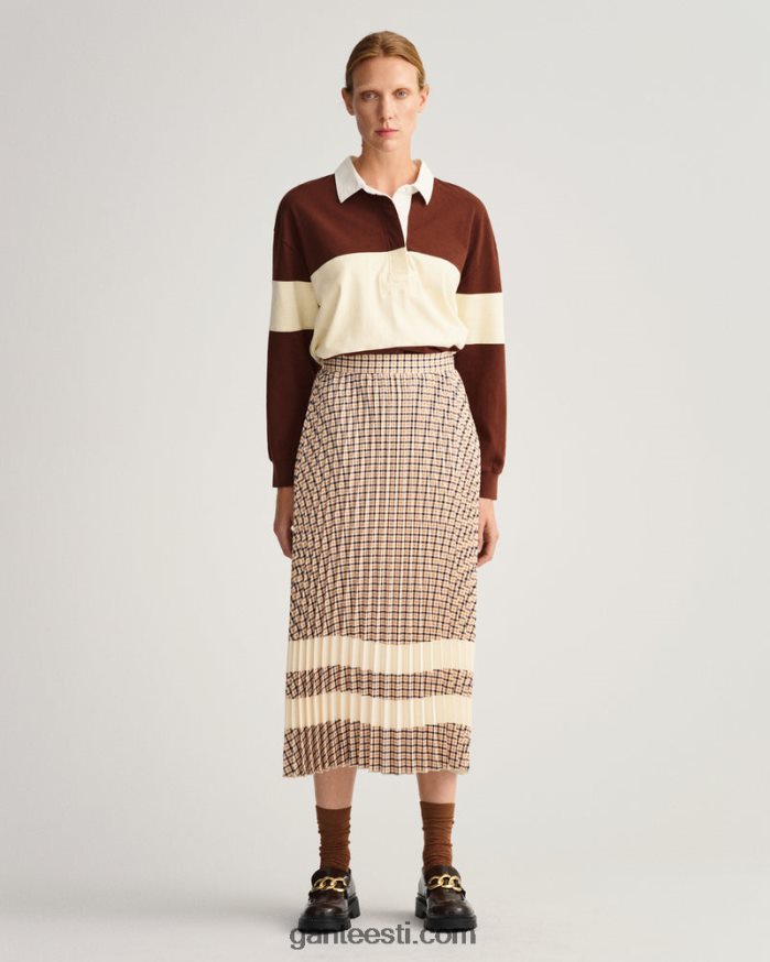 GANT naised iirisbeež check plisseeritud seelik NBR64N651