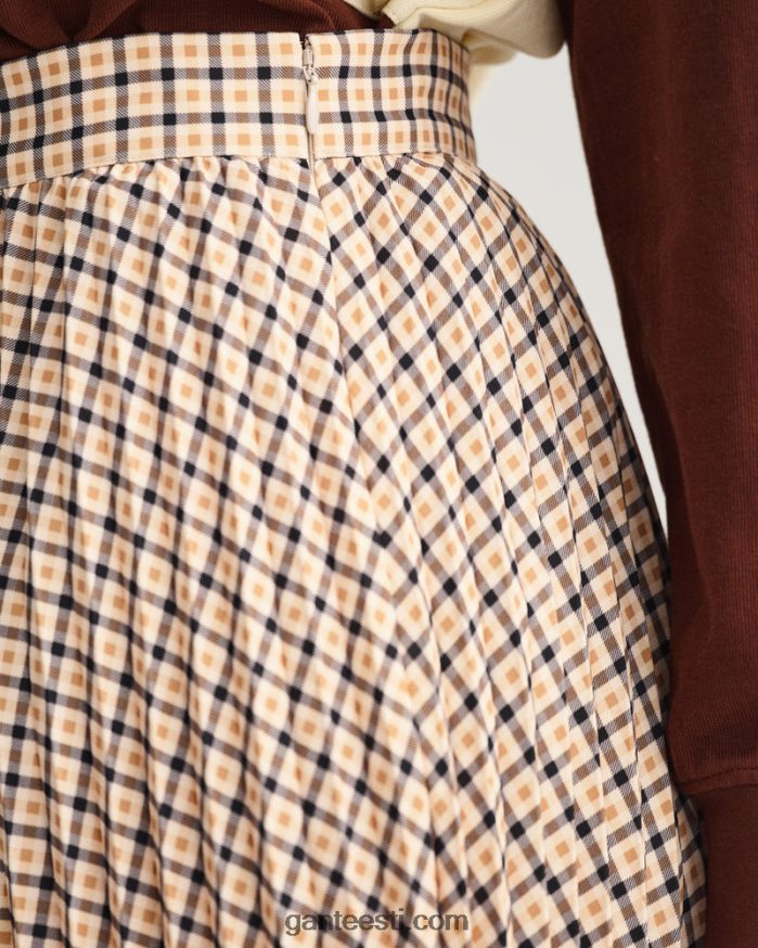 GANT naised iirisbeež check plisseeritud seelik NBR64N651