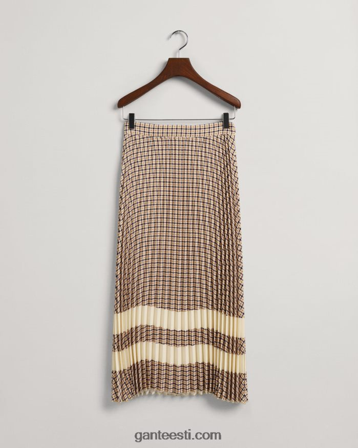 GANT naised iirisbeež check plisseeritud seelik NBR64N651