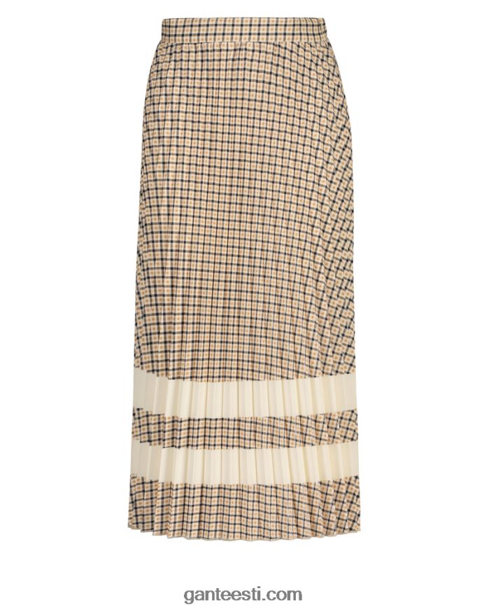 GANT naised iirisbeež check plisseeritud seelik NBR64N651