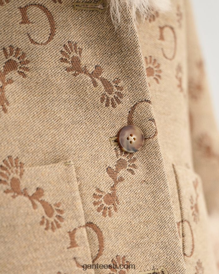 GANT naised iirisbeež g monogramm žakaarmantel NBR64N758