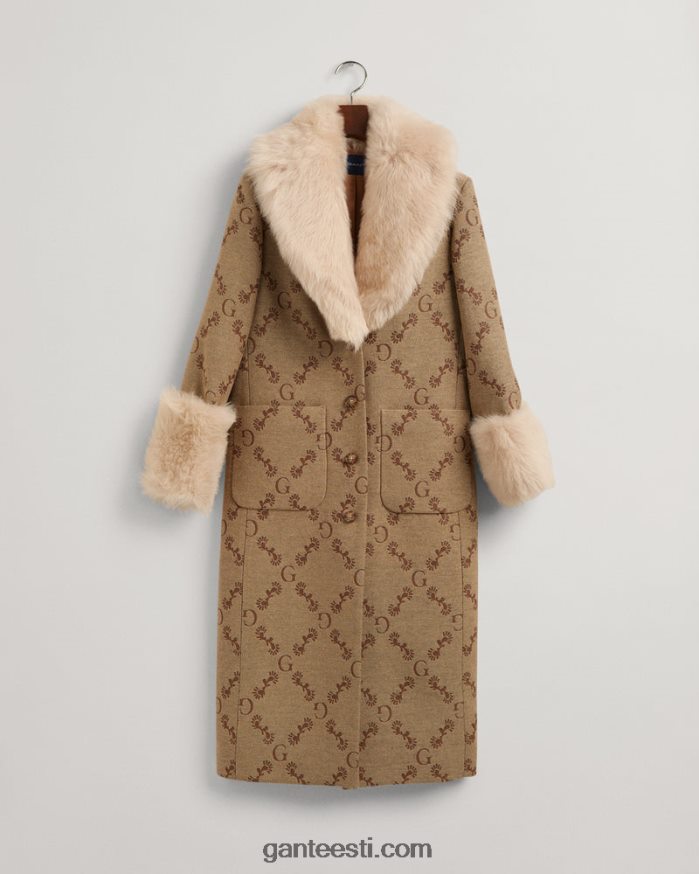 GANT naised iirisbeež g monogramm žakaarmantel NBR64N758