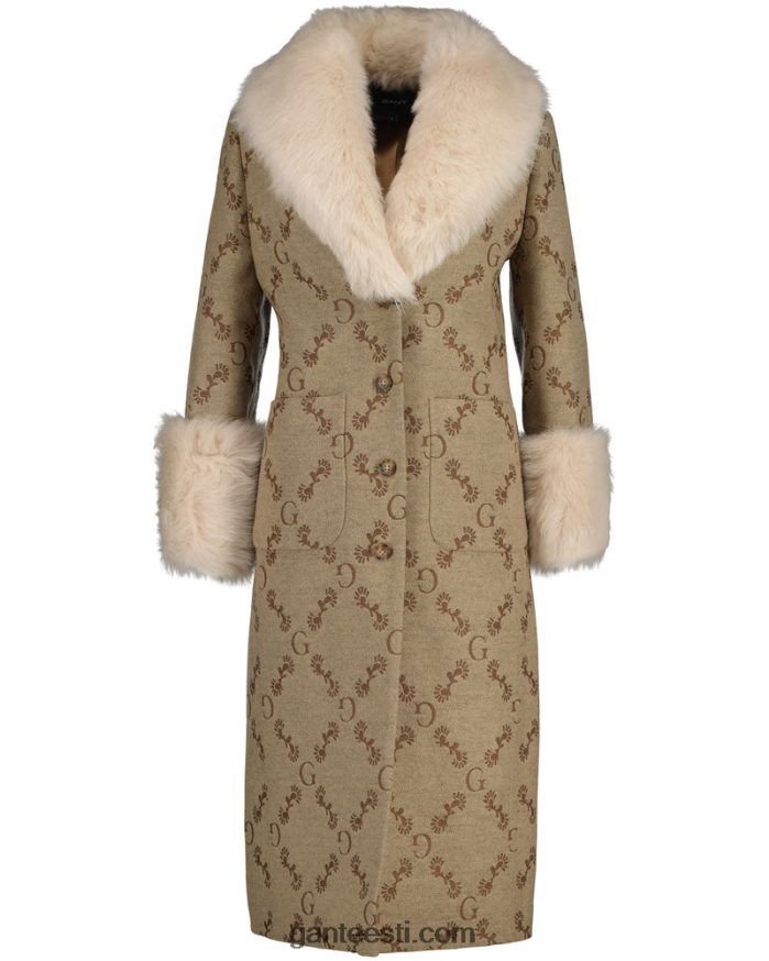 GANT naised iirisbeež g monogramm žakaarmantel NBR64N758