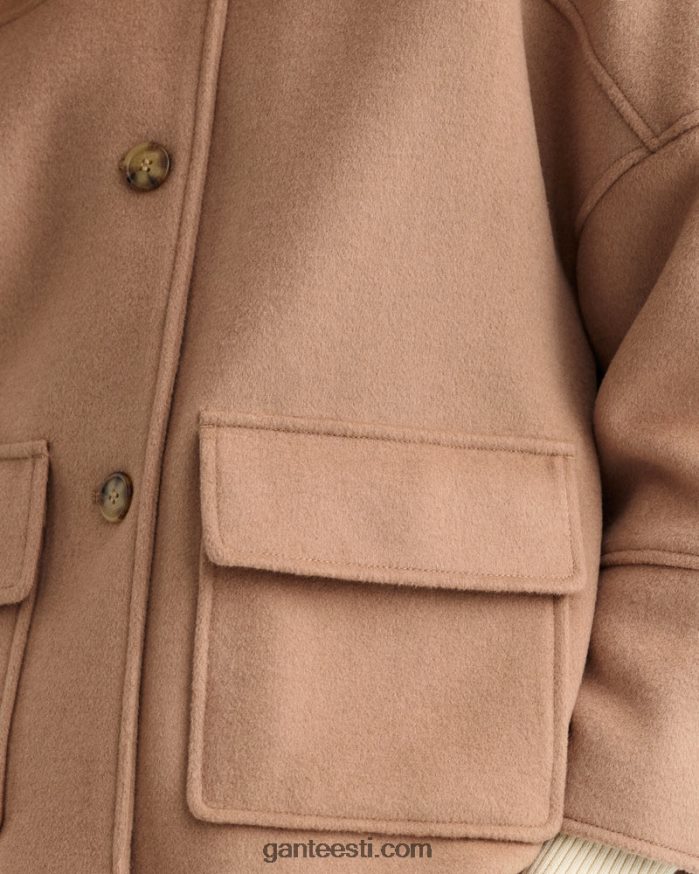 GANT naised soe khaki villasegu kärbitud jope NBR64N755