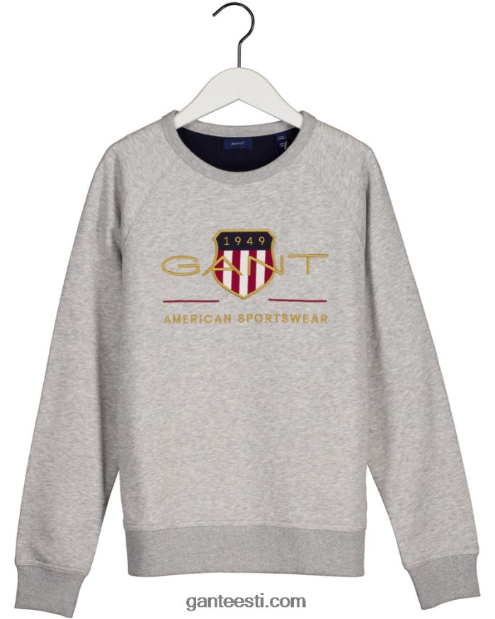 GANT noorus helehall melanž teismeliste arhiiv shield crew kaelaga dressipluus NBR64N845