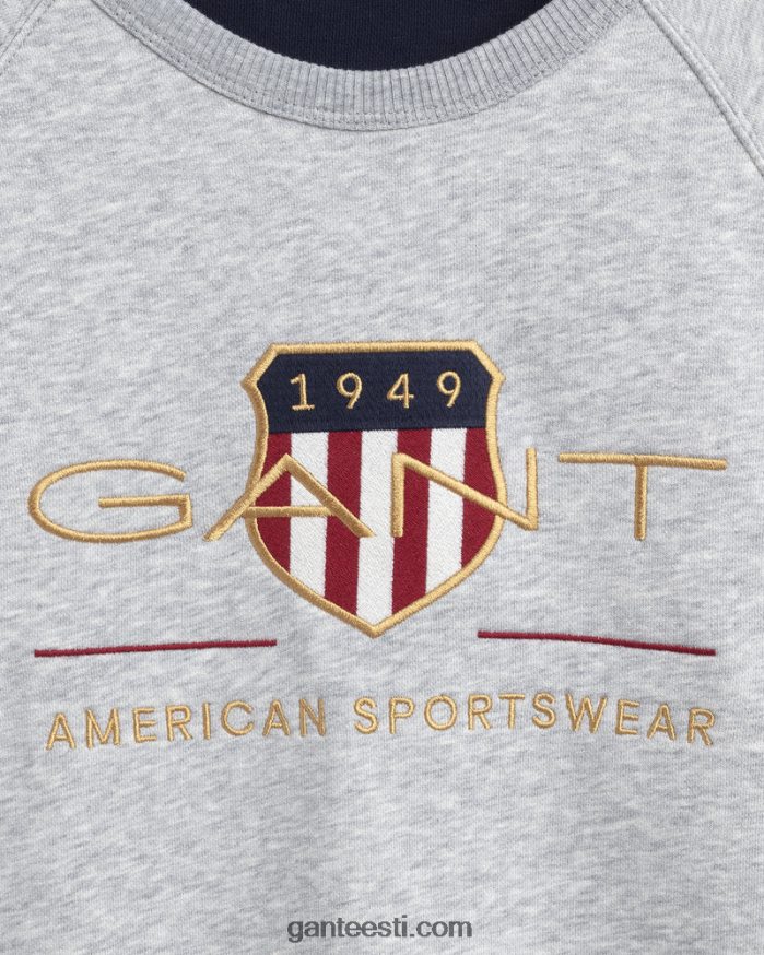 GANT noorus helehall melanž teismeliste arhiiv shield crew kaelaga dressipluus NBR64N845