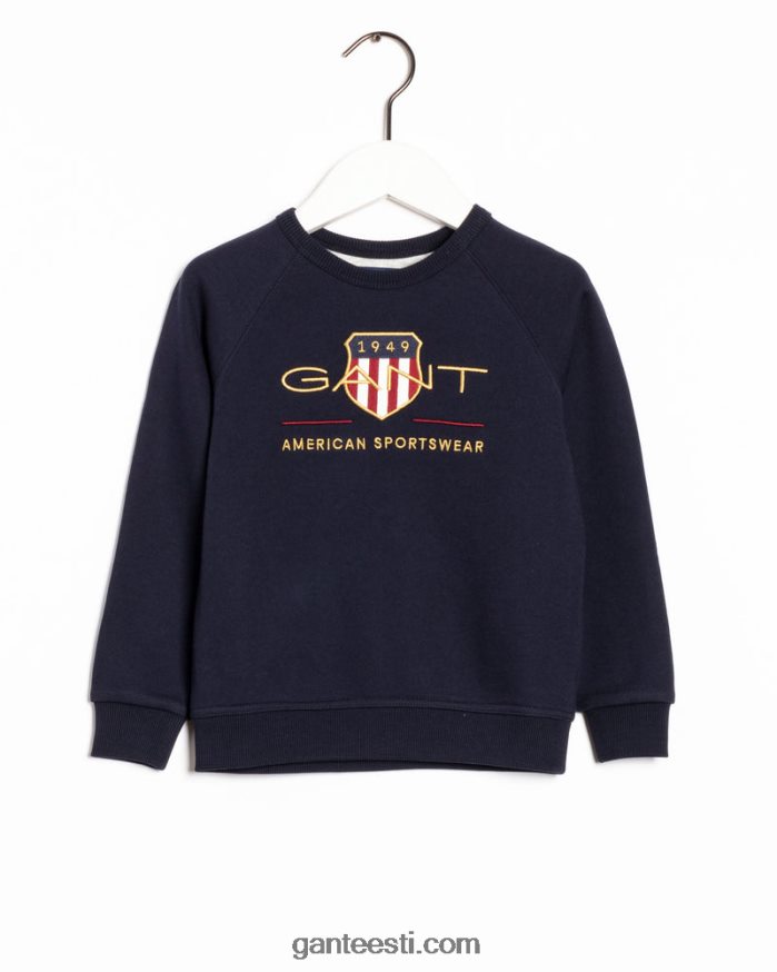 GANT noorus õhtusinine lastearhiiv shield crew kaelaga dressipluus NBR64N860