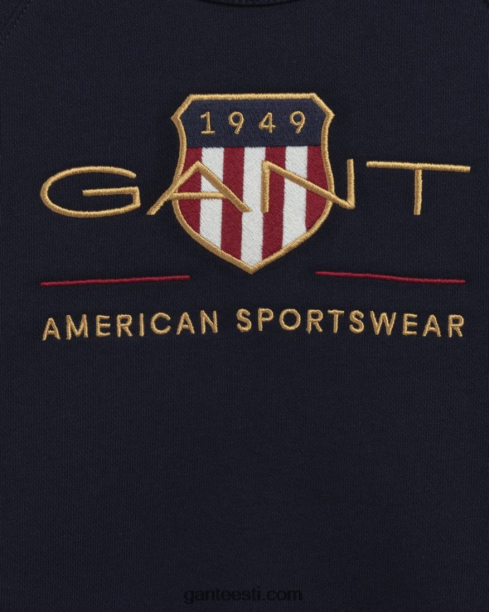 GANT noorus õhtusinine lastearhiiv shield crew kaelaga dressipluus NBR64N860