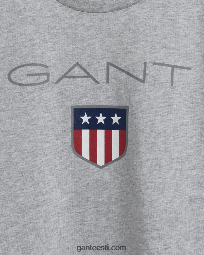 GANT noorus helehall melanž laste kilp T-särk NBR64N797