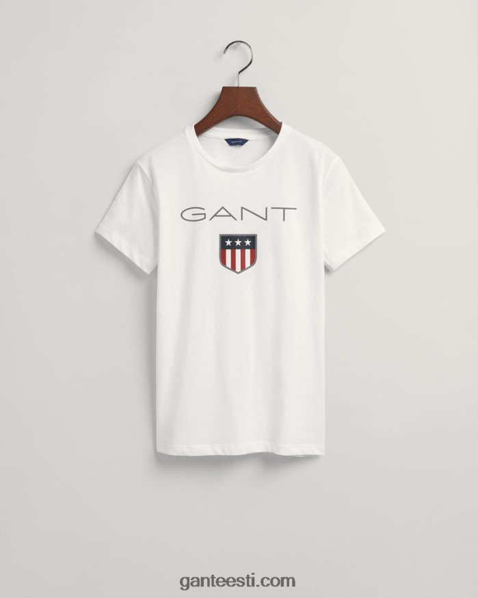 GANT noorus valge teismeliste kilp T-särk NBR64N804